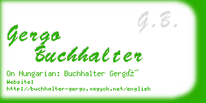 gergo buchhalter business card